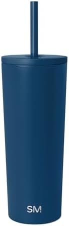 Simple Modern Iced Coffee Tumbler, Insulated | 24oz | Blue