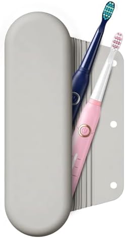Silicone Electric Toothbrush Travel Case, Manual Toothbrush Travel Cover for Men and Women,Toothbrush Holder for Travel,Gym and More, Fits Most Manual and Electric Toothbrushes - Stone