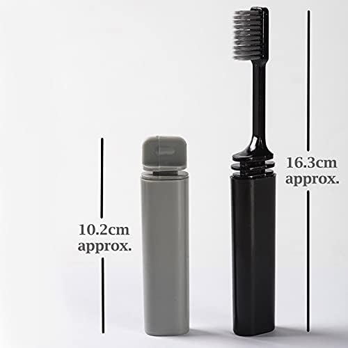 COOL & FRESH Bamboo Charcoal Folding Toothbrush for Travel Camping Holidays 2 Pack