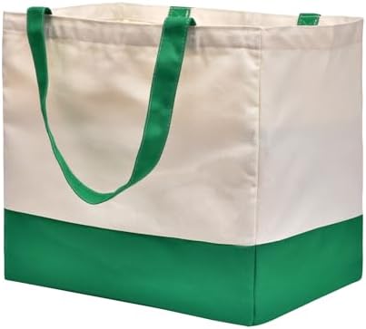 Reusable Grocery Bags Heavy Duty, 8.3 gal Foldable Large Canvas Tote Bag with Handles, Holds 60 lbs Canvas Shopping Bags