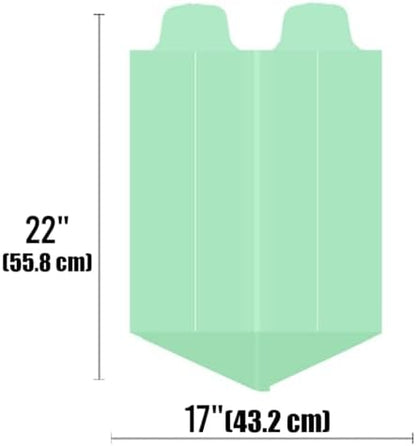 BEIDOU-PAC 3 Gallon Flap Tie Compostable Trash Bags, 100 Count Small Compost Garbage Bags, Food Scrap Waste Bags for Countertop Bin, ASTM D6400, US BPI Certified