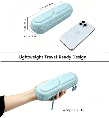 ProCase Toothbrush Travel Case for Oral-B/Oral-B Pro 1000 1500 5000 7000 7500 6000 9600/Philips Sonicare 4100 5100 1100 6100 5300 Oral-B iO Electric Toothbrush Portable Hard Container -Iceblue