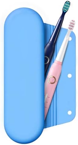 Silicone Electric Toothbrush Travel Case, Manual Toothbrush Travel Cover for Men and Women,Toothbrush Holder for Travel,Gym and More, Fits Most Manual and Electric Toothbrushes - Sky Blue