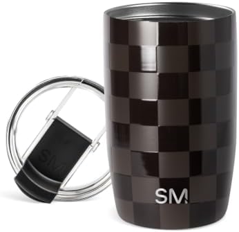 Simple Modern Travel Coffee Mug with Lid | 12oz | Checkered
