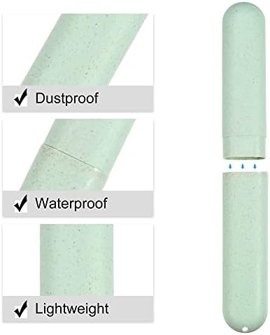 VOCOSTE 2Pcs Toothbrush Case, Green & Blue