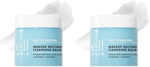 e.l.f. SKIN Holy Hydration! Makeup Melting Cleansing Balm JUMBO, Face Cleanser & Makeup Remover, Infused with Hyaluronic Acid to Hydrate Skin, 3.5 Oz, (Pack of 2)