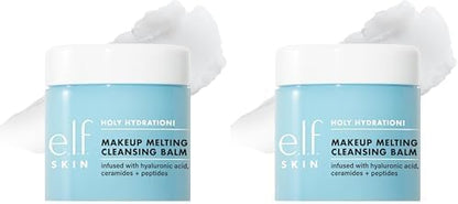 e.l.f. SKIN Holy Hydration! Makeup Melting Cleansing Balm JUMBO, Face Cleanser & Makeup Remover, Infused with Hyaluronic Acid to Hydrate Skin, 3.5 Oz, (Pack of 2)