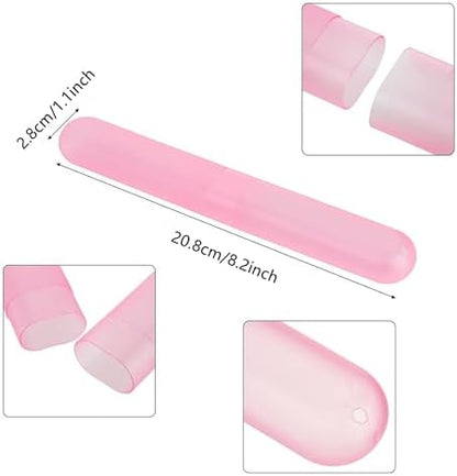 MingTa Set of Six Multicolored Travel Toothbrush Cases - Breathable, Clear & Portable Holders for Home, Travel & Camping Trips
