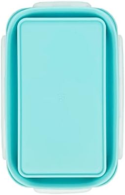 CARTINTS Large Collapsible Camping Food Containers, 1200ml Silicone Lunch Container, Microwave Safe Reusable Meal Prep Container For Indoor&Outdoor Kitchen With Foldable Spoon, Blue