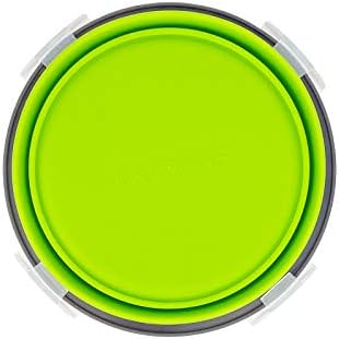 CARTINTS 1200ml Large Collapsible Meal Prep Containers, Reusable Silicone Food Storage Containers, Stackable Fridge Storage Containers, With Leakproof Lids, Microwave and Freezer Safe, Green
