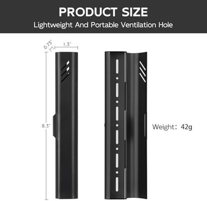 Travel Toothbrush Case, Portable Toothbrush Holder, Durable Aluminum Toothbrush Storage Box, Small Breathable Manual Toothbrush Container for Traveling, School, Camping, Business Trip - Black