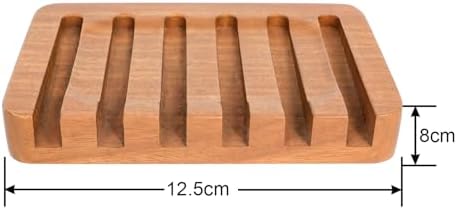 Teak Wood Soap Dish - Bar Soap Holder & Soap Saver for Shower, Bathroom, Sink, Kitchen & Countertop (2)