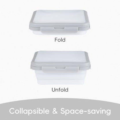 Reusable Silicone Food Storage Container with Lid Avocado Saver(6.5 cups/0.4 gal), Onion Keeper, Silicone Kitchen Organizers for Fridge