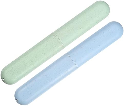 VOCOSTE 2Pcs Toothbrush Case, Green & Blue