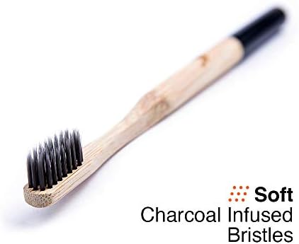 Bamboo Toothbrush with Soft Bristles and Tongue Scraper