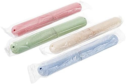 Hedume 28 Pack Travel Toothbrush Case, Portable Dust-proof Breathable Toothbrush Holder for Travel, Business, Home, Camping, School (4 Colors)