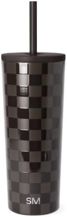 Simple Modern Iced Coffee Tumbler, Insulated | 24oz | Checkered