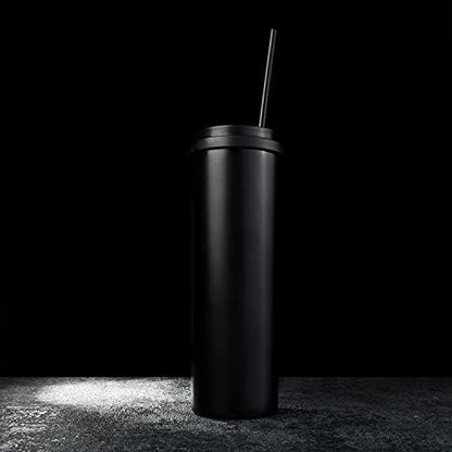 ALINK 13 inch Extra Long Reusable Straws, 12 Pack Black Hard Plastic Tumbler Straws for Stanley Owala 40 oz, 1 Gallon, 64 oz 32 oz Tall Bottles, Starbucks Cups with Brush