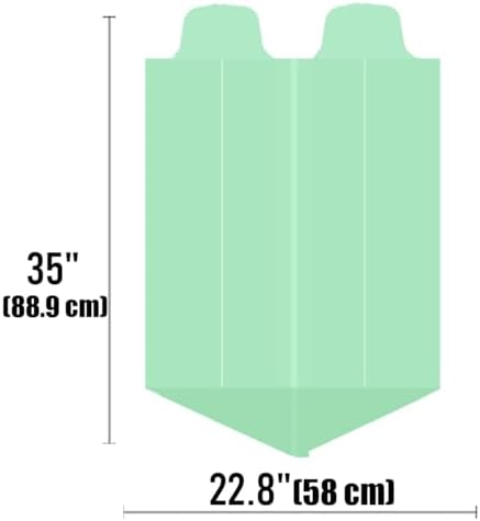 BEIDOU-PAC 13 Gallon Flap Tie Compostable Trash Bags, 50 Count, Compost Bags Tall Kitchen Trash Bags, Sturdy Garbage Bags Food Scrap Waste Bags, ASTM D6400, US BPI Certified, Green