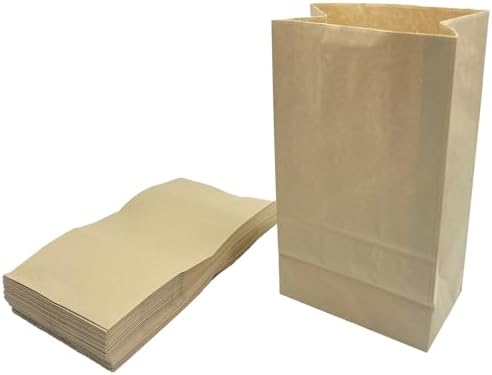Kitchen Food Waste Bags, Compostable Paper Garbage Bag, Recycling Paper Trash Bag for Dry Rubbish, Plastic Free (50 Count (Pack of 1))