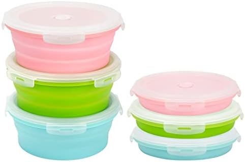 Collapsible Containers with Lid 17OZ Foldable Bowl 500ml