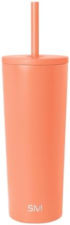 Simple Modern Iced Coffee Tumbler, Insulated | 24oz | Orange