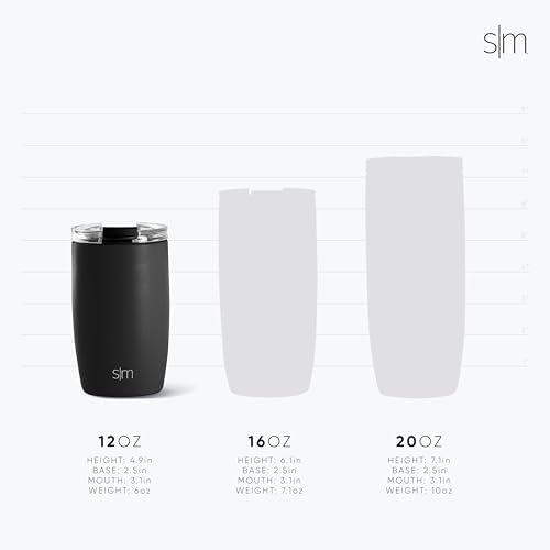 Simple Modern Travel Coffee Mug Tumbler with Flip Lid | Reusable Insulated Stainless Steel Cold Brew Iced Coffee Cup Thermos | Gifts for Women Men Him Her | Voyager Collection | 12oz | Green Apple