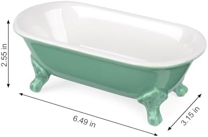 6.5" Mini Clawfoot Bathtub Soap Dish,Bar Soap Holder,Mermaid