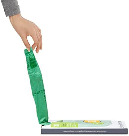 simplehuman Code Z 30 Count Compostable Custom Fit Liners, Certified Compostable Trash Bags for Compost Caddy, Plant-Based PVOH Plastic, Backyard or Commercial Composting, 4 Liter / 1 Gallon