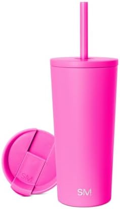 Simple Modern Iced Coffee Tumbler, Insulated | 20oz | Pink
