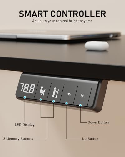 40" Small Electric Standing Desk Adjustable Height for Home Office