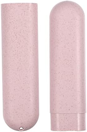 VOCOSTE 4Pcs Travel Toothbrush Case, Beige&Pink
