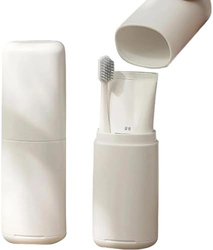 Travel Toothbrush Case Kit: Eco-Friendly, Portable, and Versatile Oral Care Companion, White