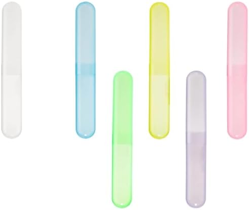 MingTa Set of Six Multicolored Travel Toothbrush Cases - Breathable, Clear & Portable Holders for Home, Travel & Camping Trips