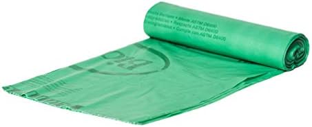 BioBag (USA) The Original Compostable Bag, 33 Gallon, 120 Count, 100% Certified Compostable Trash Bag Liners for Food Waste, Extra Strong and Durable, Trash Bag