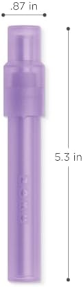 ZOKU Jumbo Reusable Straw – Wide Silicone Straw for Boba Tea, Bubble Tea, Smoothies & Slushies – Durable, Flexible, Dishwasher Safe – Purple