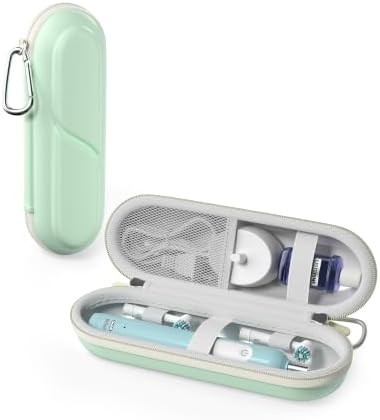 ProCase Toothbrush Travel Case for Oral-B/Oral-B Pro 1000 1500 5000 7000 7500 6000 9600/Philips Sonicare 4100 5100 1100 6100 5300 Oral-B iO Electric Toothbrush Portable Hard Container -Aqua