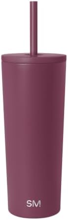 Simple Modern Iced Coffee Tumbler, Insulated | 24oz | Purple