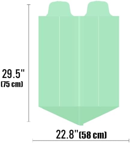 BEIDOU-PAC 8-10 Gallon Flap Tie Compostable Trash Bags, 240 Count, Compost Bags Kitchen Trash Bags, Sturdy Garbage Bags Food Scrap Waste Bags, ASTM D6400, US BPI Certified, Green