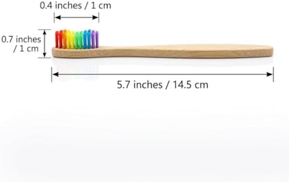Premium Bamboo Kids Toothbrushes - 10 Color Value Pack, BPA Free Ultra Soft Bristles, Eco-Friendly Biodegradable Compostable Manual Toothbrush for Toddlers and Young Children