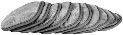 Eurow Reusable Makeup Remover Cloths, Soft Microfiber Face Towels for All Skin Types, Chemical-Free, Protective, Machine Washable, Gentle & Effective Facial Cleansing, 5"x5", Gray, 10-Pack
