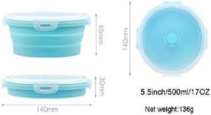 Collapsible Containers with Lid 17OZ Foldable Bowl 500ml
