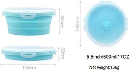 Collapsible Containers with Lid 17OZ Foldable Bowl 500ml