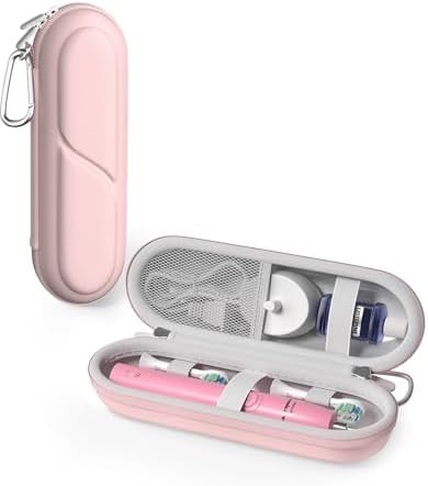 ProCase Toothbrush Travel Case for Oral-B/Oral-B Pro 1000 1500 5000 7000 7500 6000 9600/Philips Sonicare 4100 5100 1100 6100 5300 Oral-B iO Electric Toothbrush Portable Hard Container -Pink
