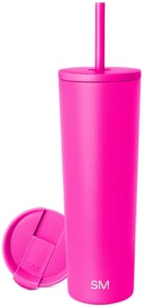 Simple Modern Iced Coffee Tumbler, Insulated | 28oz | Pink