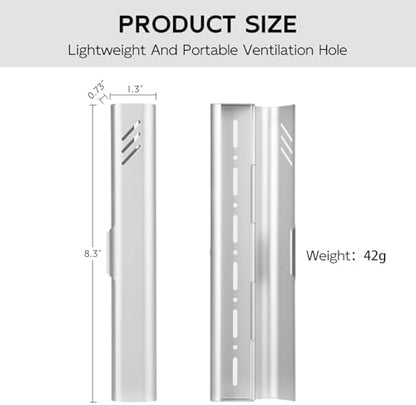 Travel Toothbrush Case, 2Pack Portable Toothbrush Holders, Durable Aluminum Toothbrush Storage Box, Small Breathable Manual Toothbrush Container for Traveling, Camping, Business Trip - Sliver