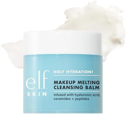 e.l.f. SKIN Holy Hydration! Makeup Melting Cleansing Balm, Face Cleanser & Makeup Remover, Infused with Hyaluronic Acid to Hydrate Skin