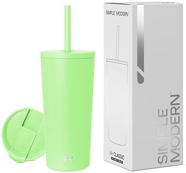 Simple Modern Iced Coffee Tumbler, Insulated | 20oz | Green