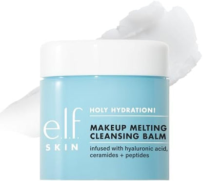 e.l.f. SKIN Holy Hydration! Makeup Melting Cleansing Balm JUMBO, Face Cleanser & Makeup Remover, Infused with Hyaluronic Acid to Hydrate Skin, 3.5 Oz