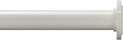 Ivilon Tension Curtain Rod - Spring Tension Rod for Windows or Shower, 54 to 90 Inch. Ivory